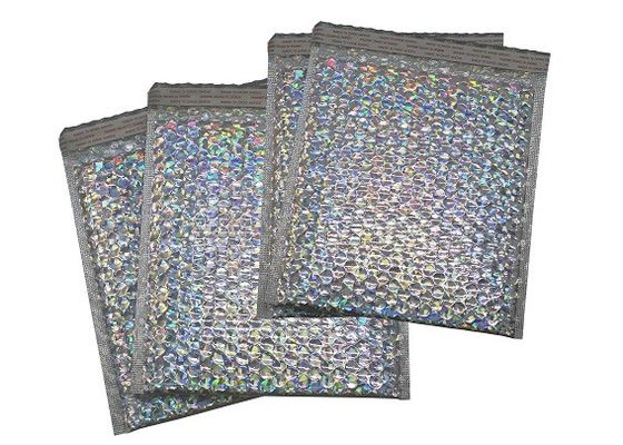 2.3mil 2.5mil Metallic Holographic Bubble Mailers طباعة أوفست
