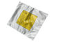 أكياس رقائق الألومنيوم ذات الشعار الأصفر مختومة بالحرارة للمكونات الإلكترونية البريدية